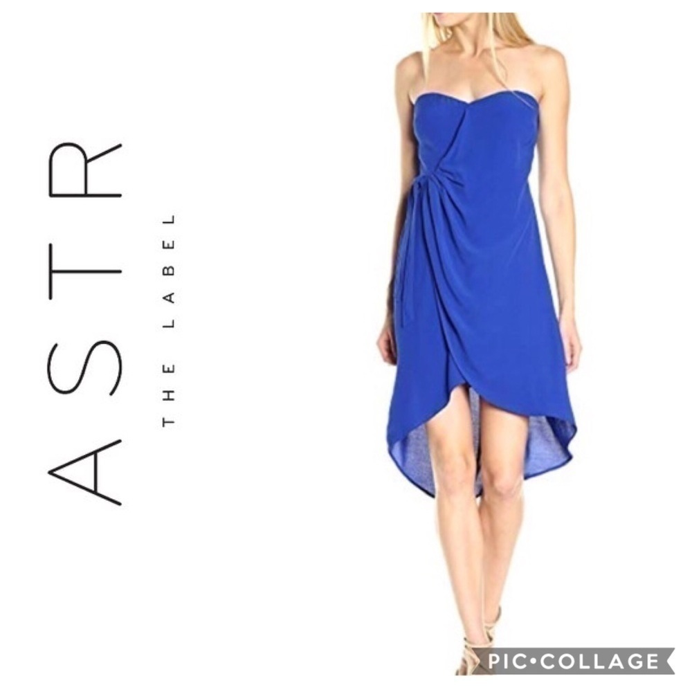 Astr the Label Josefina Strapless Dress Women’s XS Blue NEW